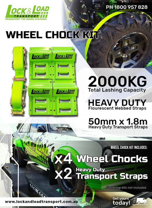 WHEEL CHOCK KIT WITH 1.8M STRAPS- RW05