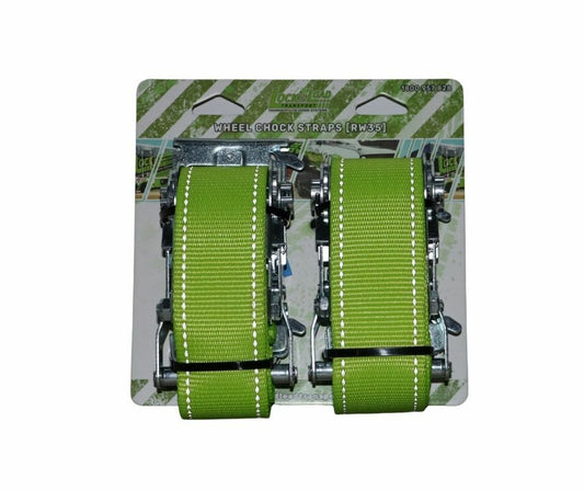E-TRACK WHEEL TIE DOWN STRAPS 1.8M LONG - PAIR - RW35