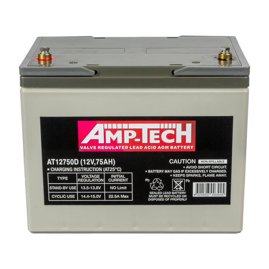 AMP-TECH AT12750D VRLA AGM