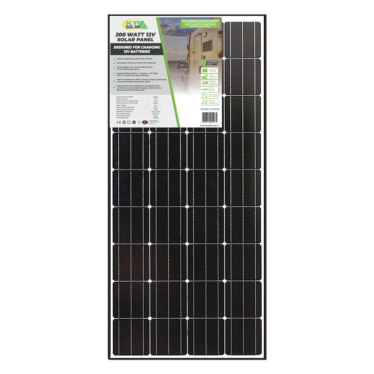 200W MONOCRYSTALLINE SINGLE CELL SOLAR PANEL KT70729 KT SOLAR