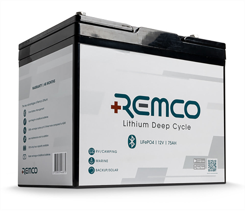 REMCO 75AH LITHIUM DEEP CYCLE RM12-75LFP 12V